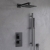 Delphi Edge Matt Black Dual Concealed Shower Set with Fixed Head and Slide Rail Kit | Thumbnail Image