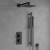 Delphi Edge Matt Black Dual Concealed Shower Set with Fixed Head and Slide Rail Kit | Thumbnail Image