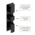 Delphi Edge Matt Black Triple Concealed Shower Set with Fixed Head and Slide Rail Kit | Thumbnail Image