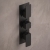 Delphi Edge Matt Black Triple Concealed Shower Set with Fixed Head and Slide Rail Kit | Thumbnail Image