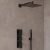 Delphi Edge Black Triple Concealed Shower Set with Fixed Head and Handset | Thumbnail Image
