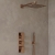 Delphi Edge Brushed Bronze Triple Concealed Shower Set with Fixed Head and Handset | Thumbnail Image