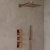 Delphi Edge Brushed Bronze Triple Concealed Shower Set with Fixed Head and Handset | Thumbnail Image