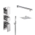 Delphi Edge Chrome Triple Concealed Shower Set with Fixed Head and Handset | Thumbnail Image