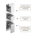 Delphi Edge Chrome Triple Concealed Shower Set with Fixed Head and Handset | Thumbnail Image