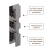 Delphi Edge Brushed Pewter Triple Concealed Shower Set with Fixed Head and Handset | Thumbnail Image