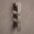 Delphi Edge Brushed Pewter Triple Concealed Shower Set with Fixed Head and Handset | Thumbnail Image