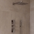Delphi Edge Brushed Pewter Triple Concealed Shower Set with Fixed Head and Handset | Thumbnail Image