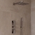 Delphi Edge Brushed Pewter Triple Concealed Shower Set with Fixed Head and Handset | Thumbnail Image