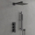 Delphi Edge Matt Black Triple Concealed Shower Set with Fixed Head and Slide Rail Kit | Thumbnail Image