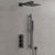 Delphi Edge Matt Black Triple Concealed Shower Set with Fixed Head and Slide Rail Kit | Thumbnail Image