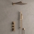 Delphi Edge Brushed Bronze Triple Concealed Shower Set with Fixed Head and Slide Rail Kit | Thumbnail Image