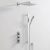 Delphi Edge Chrome Triple Concealed Shower Set with Fixed Head and Slide Rail Kit | Thumbnail Image