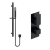 Delphi Edge Matt Black Dual Concealed Shower Set with Slide Rail Kit | Thumbnail Image