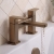 Delphi Edge Brushed Bronze Deck Mounted Bath Filler Tap | Thumbnail Image