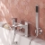 Delphi Edge Chrome Pillar Mounted Bath Shower Mixer Tap (inc Kit) | Thumbnail Image