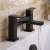 Delphi Edge Matt Black Deck Mounted Bath Filler Tap | Thumbnail Image