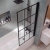 Delphi Elements Matt Black Grid Bath Screen 1430mm x 790mm - 6mm Glass | Thumbnail Image