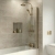 Delphi Elements Brushed Brass Round Top Bath Screen 1430mm x 790mm - 6mm Glass | Thumbnail Image