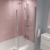 Delphi Elements Chrome Fixed L-Shaped Shower Bath Screen 1400mm x 815mm | Thumbnail Image