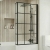 Delphi Elements Black Grid Hinged L-Shaped Shower Bath Screen 1430mm x 795mm | Thumbnail Image