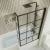 Delphi Elements Black Grid Hinged L-Shaped Shower Bath Screen 1430mm x 795mm | Thumbnail Image