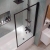 Delphi Elements Matt Black Framed Bath Screen 1430mm x 790mm - 6mm Glass | Thumbnail Image