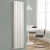 Delphi Ellipse Double Vertical Designer Radiator 1800mm H x 528mm W - Gloss White