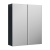Delphi Envoy Soft Black 600mm 2-Door Mirrored Bathroom Cabinet | Thumbnail Image