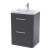Delphi Envoy Soft Black 600mm 2-Drawer Floor Standing Vanity Unit (inc Basin) | Thumbnail Image