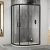 Delphi Expressions Matt Black Offset Quadrant Shower Enclosure - 6mm Glass