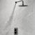 Delphi Ultraslim Round Fixed Shower Head 250mm Diameter - Black