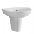 Delphi Fluid Basin and Semi Pedestal 500mm Wide - 1 Tap Hole | Thumbnail Image