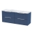 Delphi Focus Satin Blue 1200mm 4-Drawer Wall Hung Premium Fluted Countertop Vanity Unit | Thumbnail Image