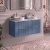Delphi Focus Satin Blue 1200mm 4-Drawer Wall Hung Premium Fluted Countertop Vanity Unit | Thumbnail Image