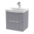 Delphi Focus 500mm 2-Drawer Wall Hung Fluted Vanity Unit (inc Basin) | Thumbnail Image