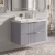Delphi Focus 800mm 2-Drawer Wall Hung Fluted Vanity Unit (inc Basin) | Thumbnail Image