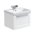 Delphi Grange Satin White 500mm 1-Drawer Wall Hung Vanity Unit with Basin | Thumbnail Image