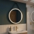 Delphi Halo Brushed Brass LED Touch Sensor Round Bathroom Mirror 600mm x 600mm | Thumbnail Image
