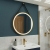 Delphi Halo Brushed Brass LED Touch Sensor Round Bathroom Mirror 600mm x 600mm | Thumbnail Image