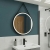 Delphi Halo Black LED Touch Sensor Round Bathroom Mirror 600mm x 600mm | Thumbnail Image