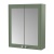 Delphi Hayloft Satin Green 600mm 2-Door Mirrored Bathroom Cabinet | Thumbnail Image