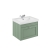 Delphi Hayloft Satin Green 600mm 1-Drawer Wall Hung Vanity Unit (inc Fireclay 1TH Basin) | Thumbnail Image