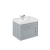 Delphi Hayloft Satin Grey 600mm 1-Drawer Wall Hung Vanity Unit (inc Fireclay 1TH Basin) | Thumbnail Image