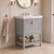 Delphi Homestead Cool Grey 600mm 1-Drawer Floor Standing Traditional Vanity Unit (inc Fireclay Basin 3TH) | Thumbnail Image