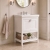 Delphi Homestead Pure White 600mm 1-Drawer Floor Standing Traditional Vanity Unit (inc Fireclay Basin 3TH) | Thumbnail Image