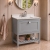Delphi Homestead 800mm 1-Drawer Floor Standing Traditional Vanity Unit (inc Marble Top Basin) | Thumbnail Image