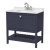Delphi Homestead 800mm 1-Drawer Floor Standing Traditional Vanity Unit (inc Marble Top Basin) | Thumbnail Image