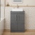 Delphi Horizon Anthracite Woodgrain 600mm 2-Door Floor Standing Countertop Vanity Unit | Thumbnail Image