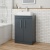Delphi Horizon Gloss Grey 600mm 2-Door Floor Standing Countertop Vanity Unit | Thumbnail Image